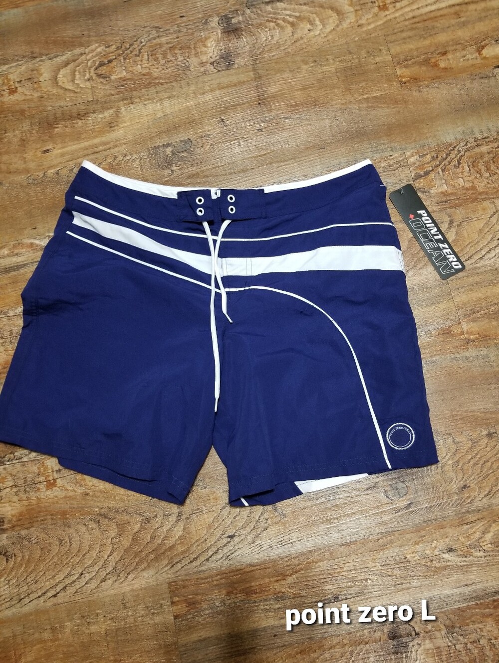 Point Zero Shorts Large Blue Swim Nwtags